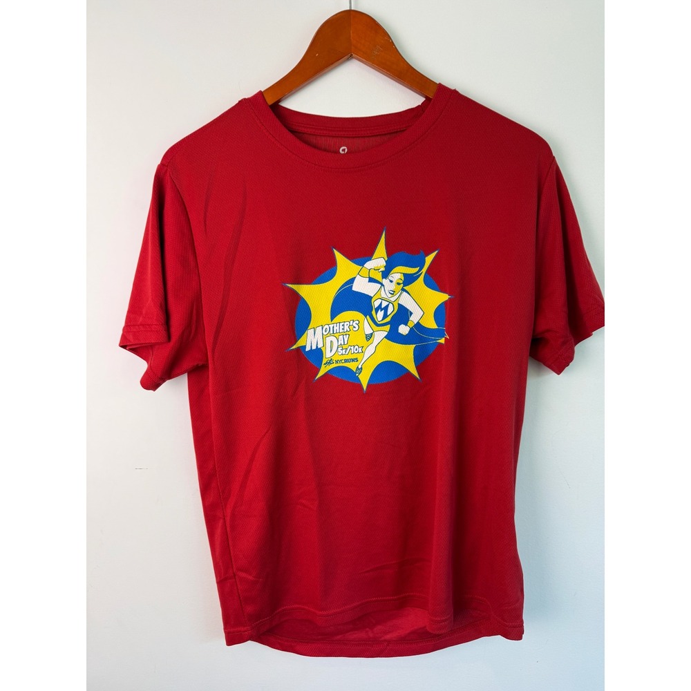 GREENLAYER Performance Running Shirt Men Red Mothers Day 5k 10k Graphic Small